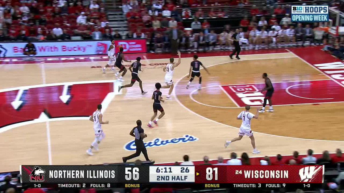 Get up JJ ⬆️😮💨 Jack Janicki punctuates his third steal of the night UW 86 NIU 58 4:17 left in 2H 📺: Big Ten Network