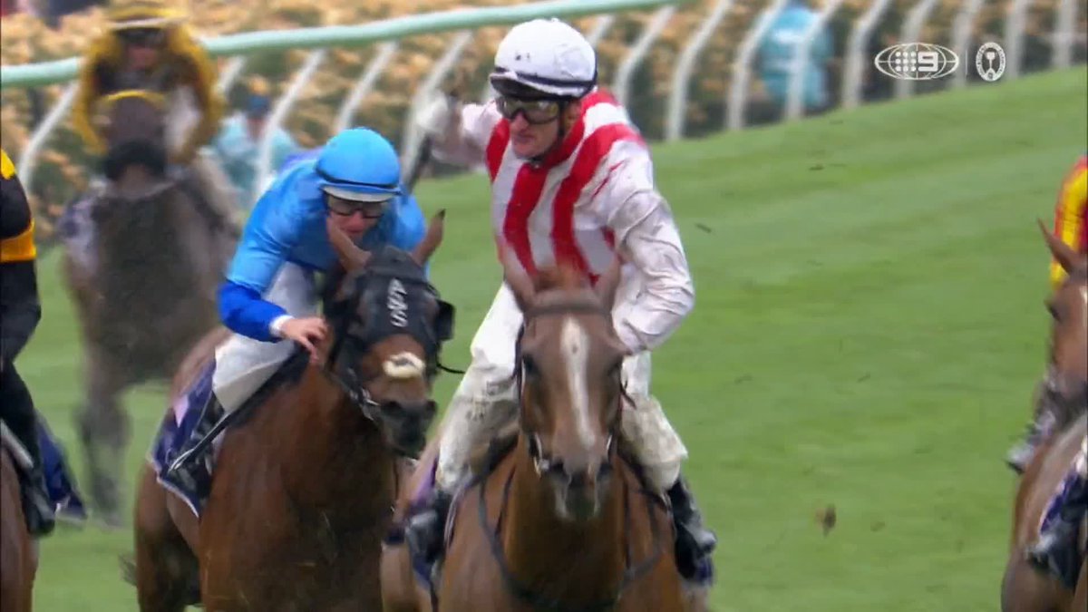 Fast and fearless ⚡ GIGA KICK unleashes blistering speed down the Flemington straight to take out the VRC Champions Sprint. 🎥 Wide World of Sports | #StakesDay | #MelbCupCarnival
