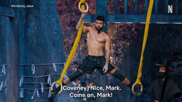 this guy has infinite aura even after 2 hours of this balancing act... look at him almost doing the splits #PhysicalAsia #MarkMugen