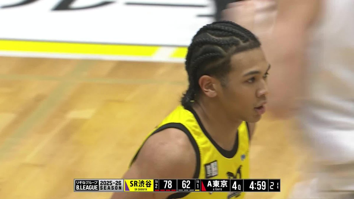 成長著しいルーキーが連続で🤯 SR渋谷#3 ハーパージュニアが重要な場面で決める! ハーパージュニア”JJ” @we_r_sunrockers 📡バスケットLIVEで生配信中 #Bリーグ #りそなグループ