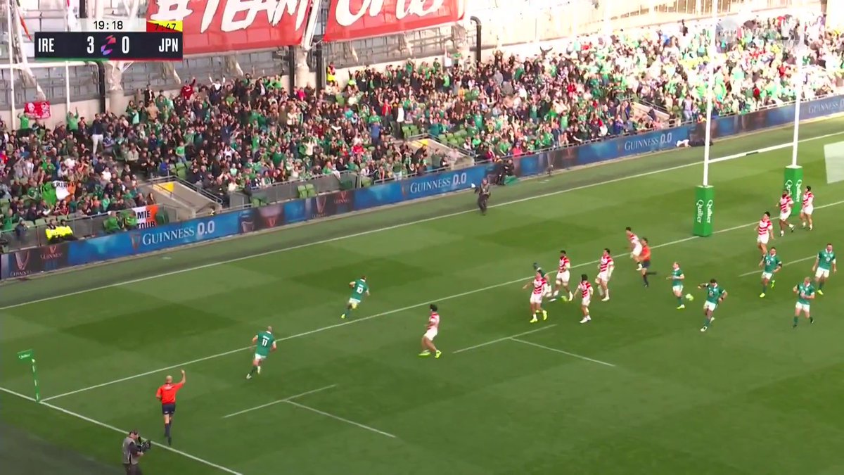TRY TIME for Ireland! 📢 Jack Crowley goes over for the first try of the match! 🇮🇪💪 Watch every #QuilterNS match live on TNT Sports & @discoveryplusuk