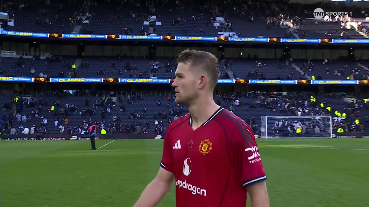 “We deserved more than a point with the way we played” Matthijs de Ligt reacts to his 96th-minute equaliser against Spurs ⏰ 🎙️ Becky Ives | 📺 TNT Sports &amp; discovery+ UK