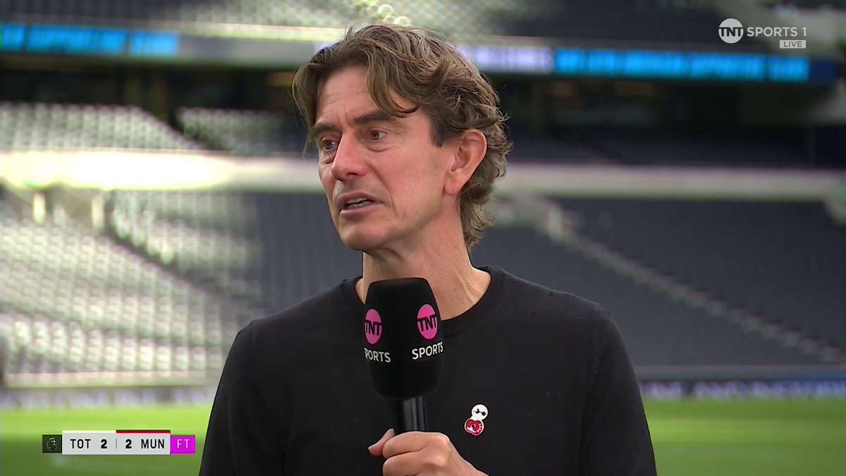 "In many ways, it was a positive performance" 📈 Thomas Frank reflects after Spurs concede a 96th-minute equaliser against Man United 👀 🎙️ Lynsey Hipgrave | 📺 TNT Sports &amp; discovery+ UK