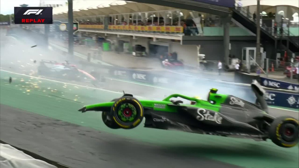 ¡IMPACTANTE CHOQUE DE GABRIEL BORTOLETO EN EL FINAL DE LA SPRINT! 📺 #BrazilGP | Toda la temporada de #F1 por #DisneyPlus Plan Premium