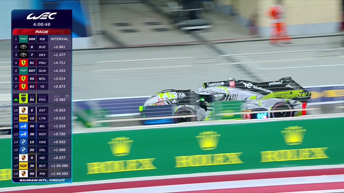 Aston Martin take P1! 👏 Brilliant overtake from Alex Riberas in the #009 Valkyrie to lead the race. Watch our season finale LIVE on 🎥 #WEC #8HBahrain #AstonMartin Aston Martin Racing