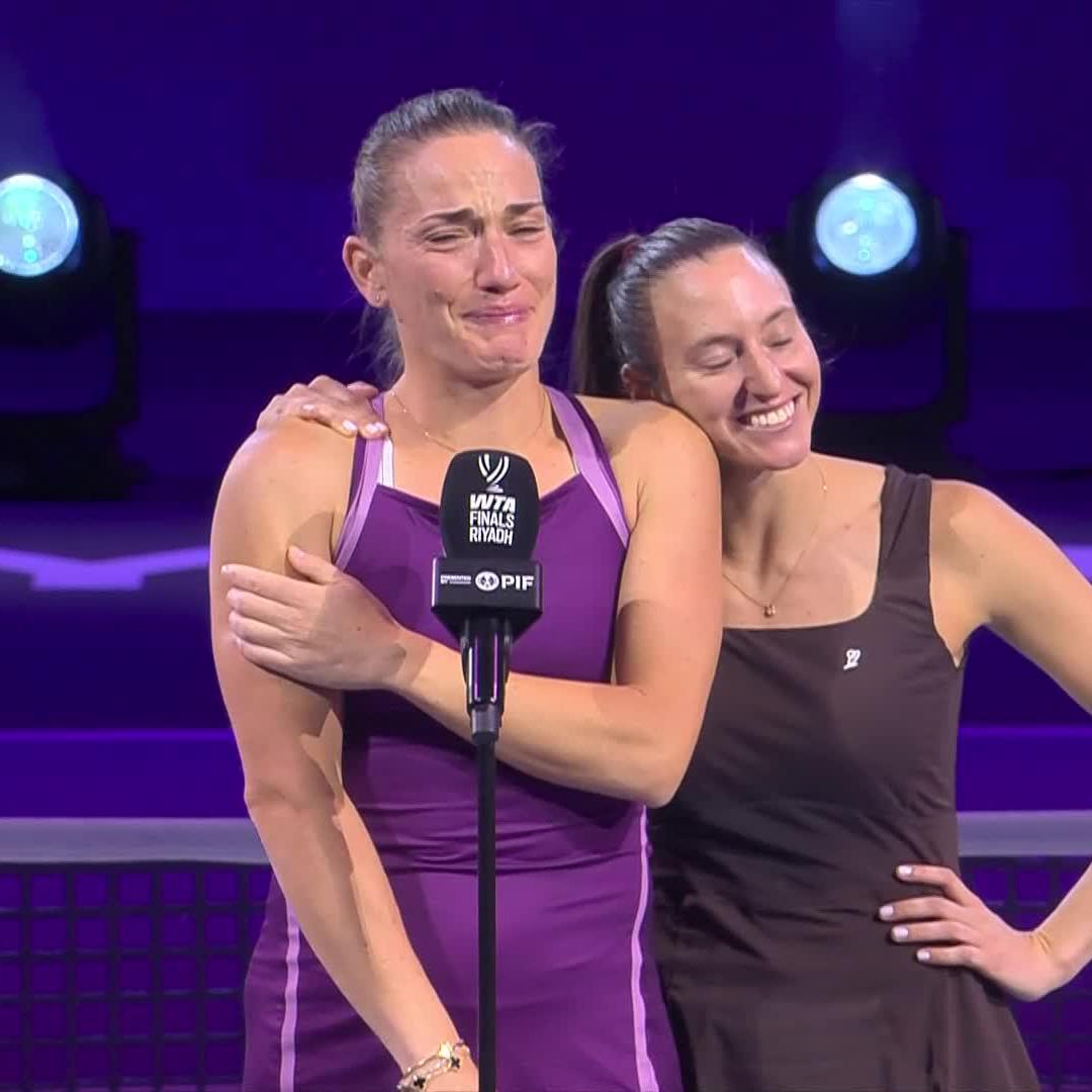 "It's maybe my last speech" 🥺 So much to be proud of, Timea 💜 #WTAFinalsRiyadh