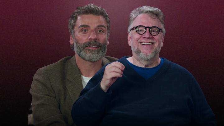 Oscar Isaac and Guillermo del Toro break down the creation scene and Victor's "little high-heeled boots" in FRANKENSTEIN.