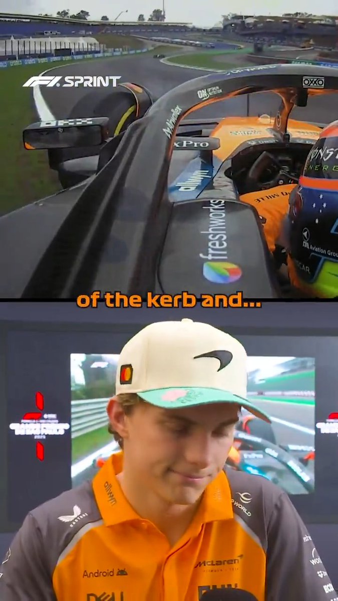 Oscar's reaction to his #F1Sprint crash #F1 #BrazilGP