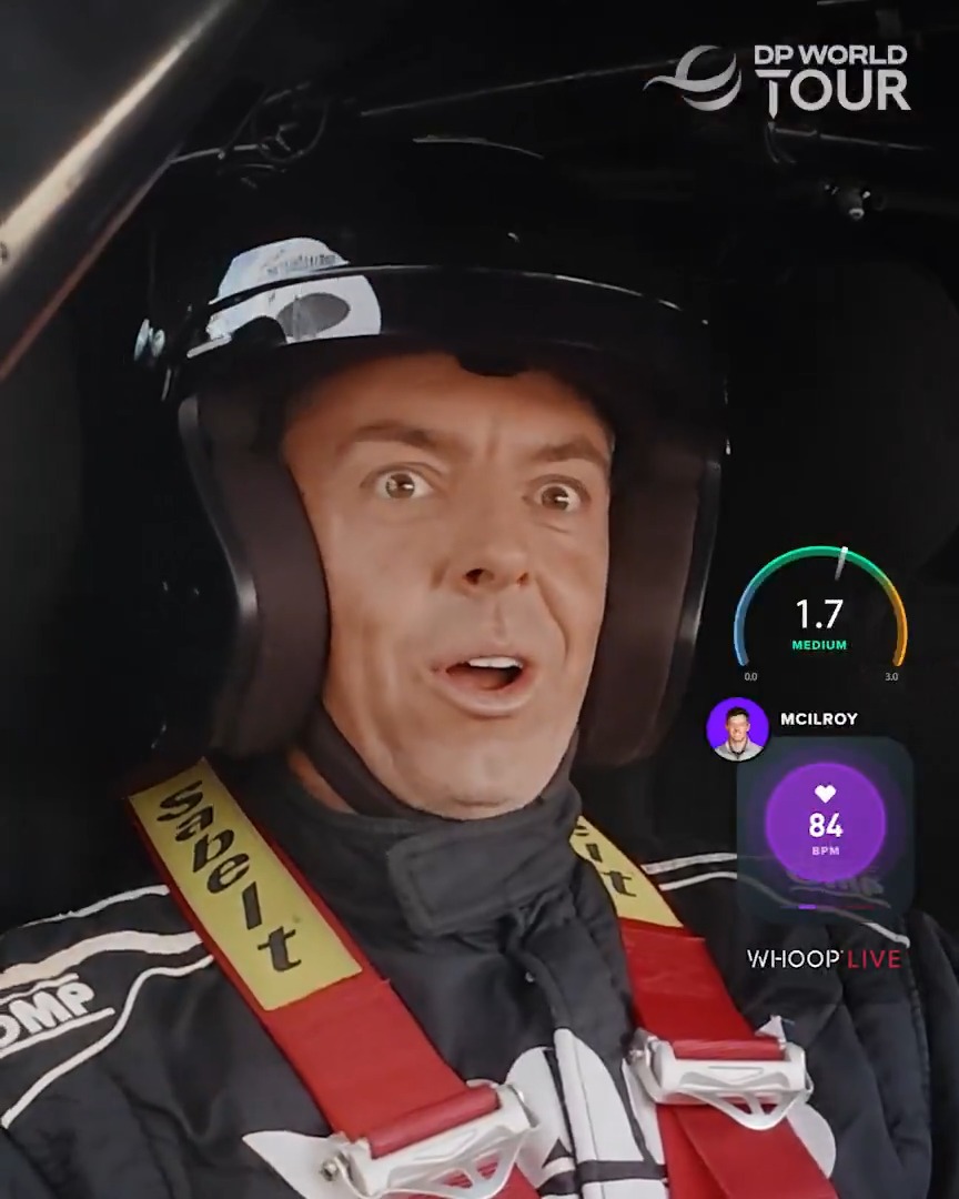 Rory McIlroy has dealt with some of the most high-pressure scenarios a professional athlete can face 😅 But can he keep his cool at 200mph around the Yas Marina F1 track? 🏎️ #ADGolfChamps | #RolexSeries | WHOOP