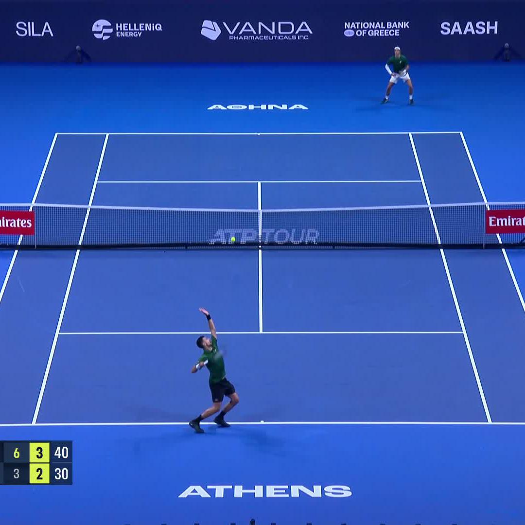 Musetti fighting for his life here in Athens! 😤 #HellenicChampionship