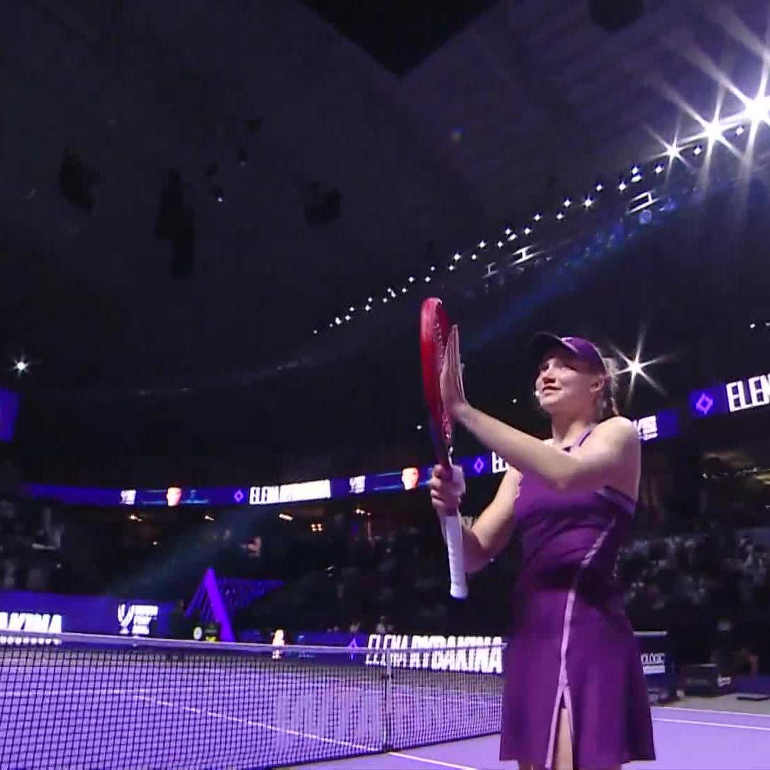 CHAMPION in Riyadh! 🏆 Elena Rybakina captures the WTA Finals title, defeating Sabalenka 6-3, 7-6(0) 🙌 #WTAFinalsRiyadh
