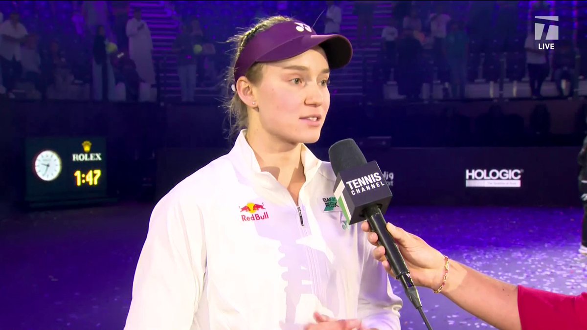 "Finishing the season like this, it's amazing" Elena Rybakina reacts after winning the title 🗣️ #WTAFinalsRidaydh
