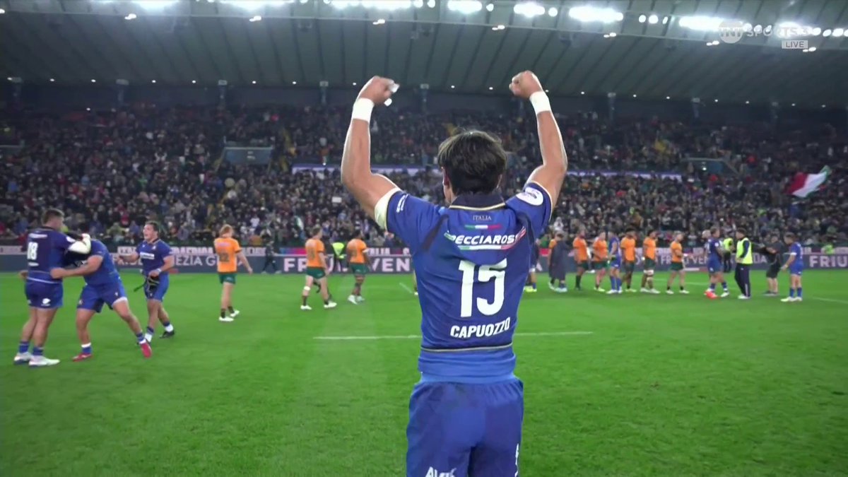 Dream start to Italy’s Quilter Nations Series! 🏉✨ This is what it means 🤩 📺 Watch every #QuilterNS match live on TNT Sports &amp; @discoveryplusuk