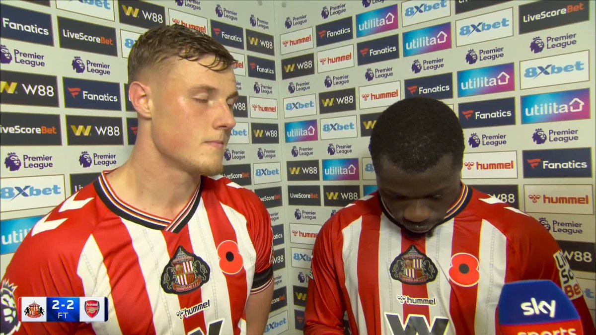 "The fight in the team is incredible" 😤 Dan Ballard and Brian Brobbey react to Sunderland's draw with Arsenal!
