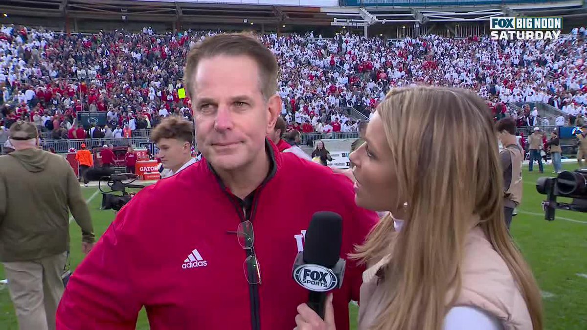 "I've seen a lot of stuff in my days, I've never seen anything quite like this." Curt Cignetti was emotional after Indiana Football's win over Penn State 😊