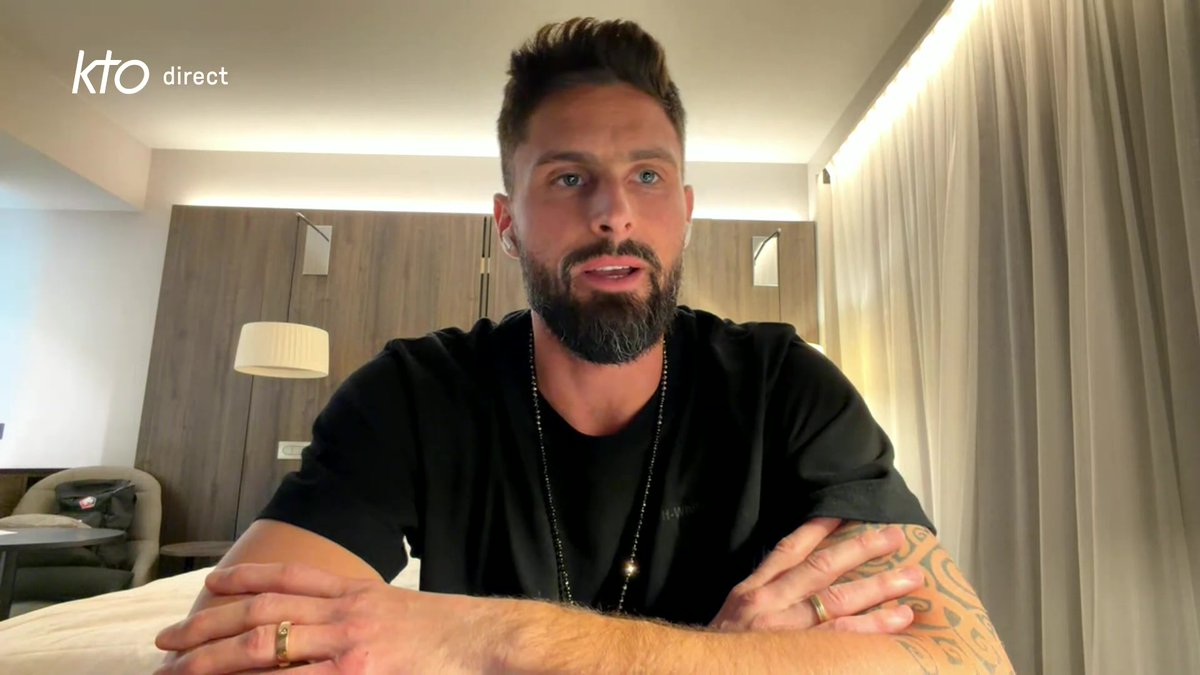 🔴 Olivier Giroud confie sa « fierté » d'être croyant et de parler de sa #foi : « Je laisse le #Seigneur transparaître à travers moi, par le respect et l'humilité. » 👉 Soirée du Congrès Mission en direct sur KTO et Holy Games Cyrille de La Morinerie