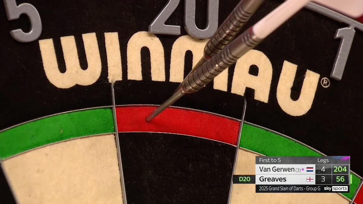 GREAVES FORCES A DECIDER!!! Beau Greaves crashes in back-to-back 180s to help draw the game level at 4-4 and has the darts against Michael van Gerwen in the final leg! 📺 #GSOD | Group G