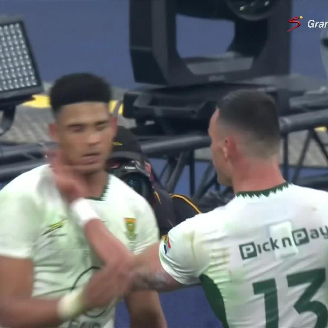 Sacha Feinberg-Mngomezulu 👏 Nothing can stop the Springboks at Stade de France 😏🇿🇦 #SSRugby | #QuilterNS | Pick n Pay asap!
