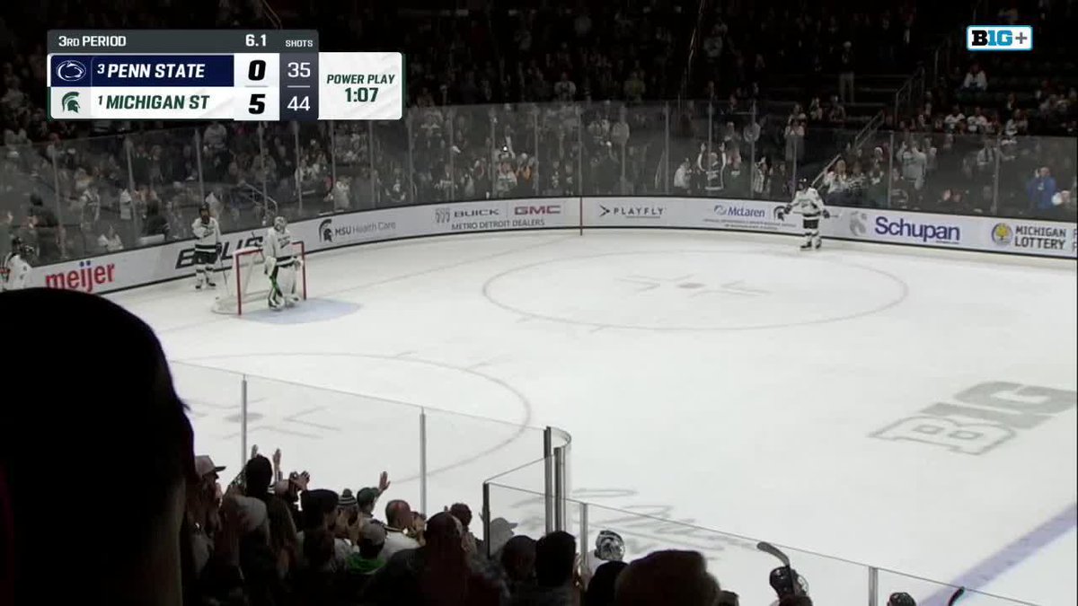 SPARTY SWEEPS 💥 No. 1 Michigan State Hockey takes down No. 3 Penn State for the second night in a row.