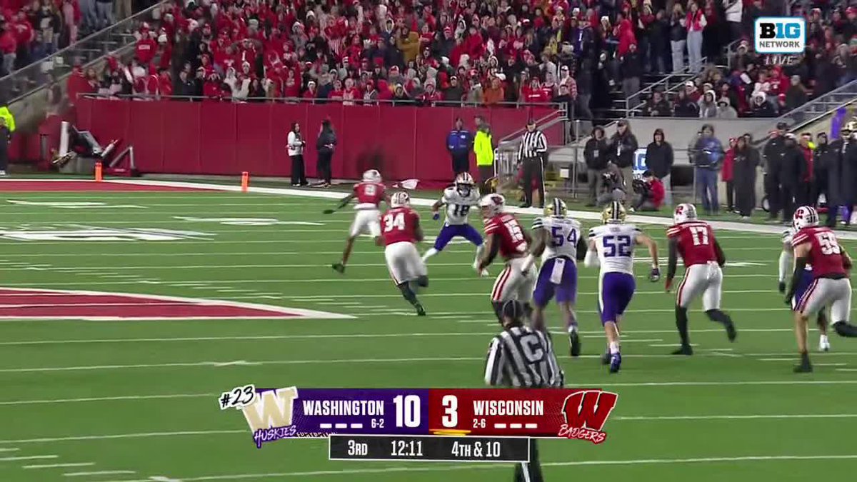 Wisconsin pulls off the fake punt 🤩 Wisconsin Football 📺: Big Ten Network