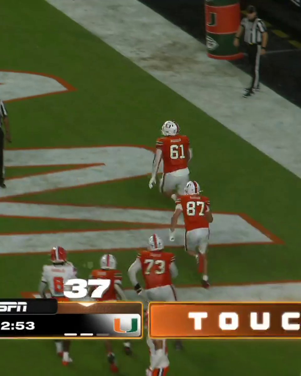 BIG MAN TD 😤 @canesfootball