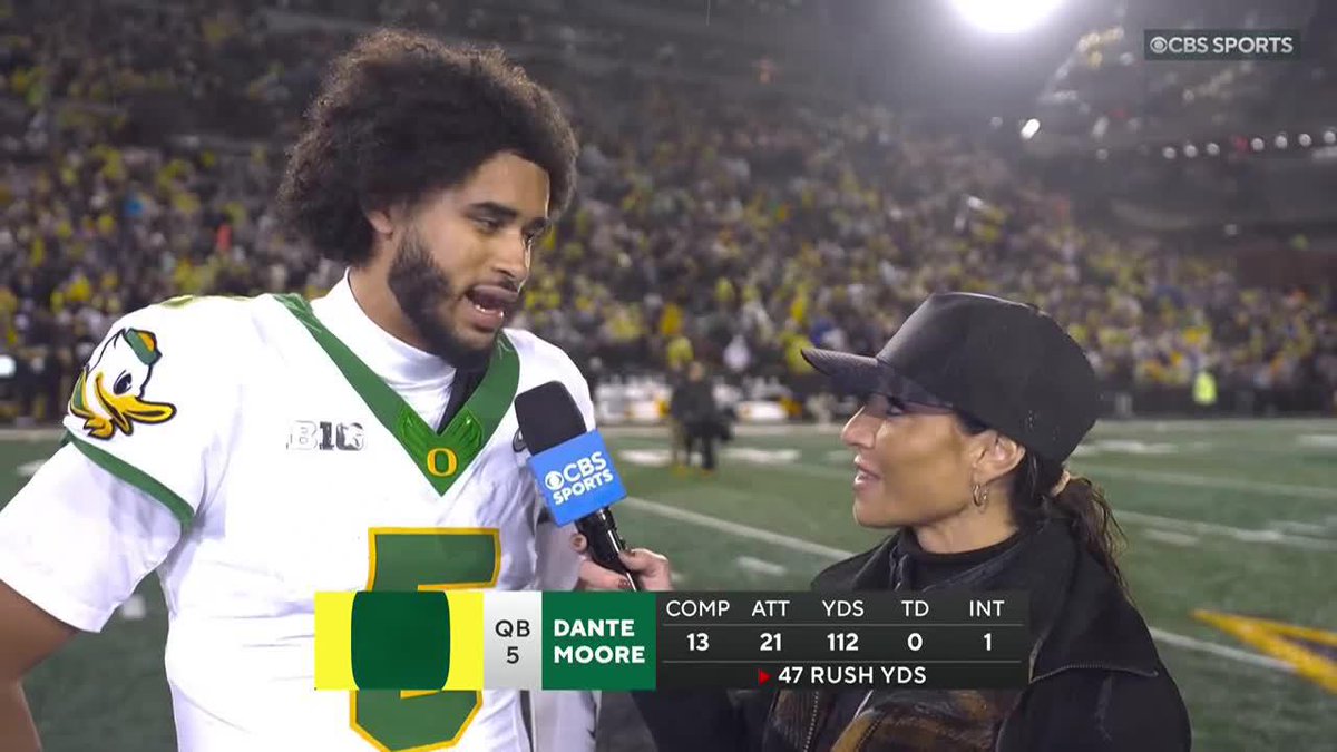 When Oregon Football needed a game-winning drive, Dante Moore delivered. He talks about the incredible win with Jenny Dell.