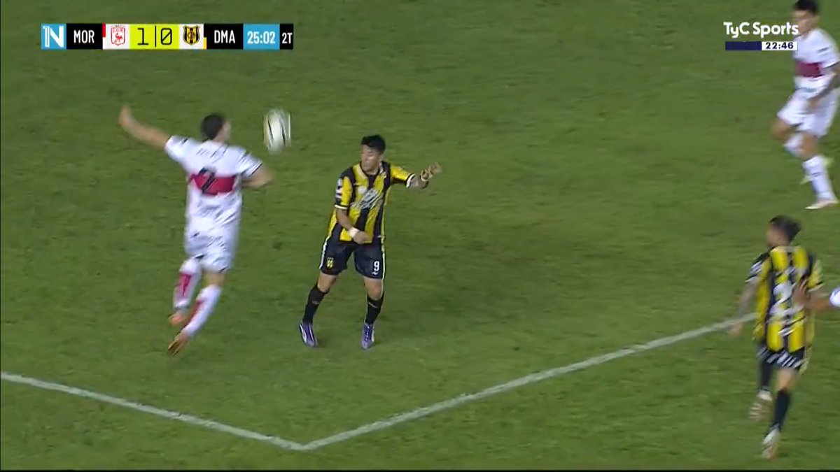 El penal que pidió todo Deportivo Madryn y Pablo Dóvalo no cobró en la cancha de Morón. #NacionalEnTyCSports.