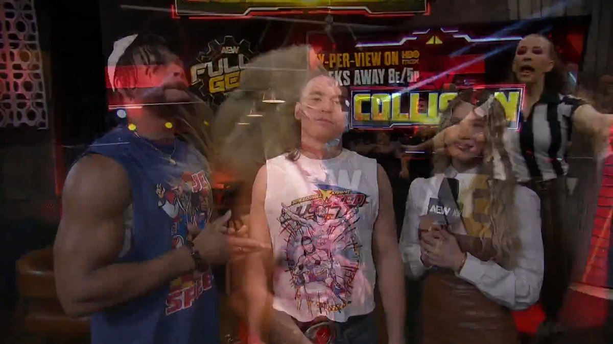 After getting involved in the FTR match earlier tonight, JetSpeed (Kevin Knight ケビン・ナイト & Speedball Mike Bailey) shared their thoughts on the upcoming Casino Gauntlet Match at #AEWFullGear! Watch #AEWCollision LIVE on TNT & HBO Max