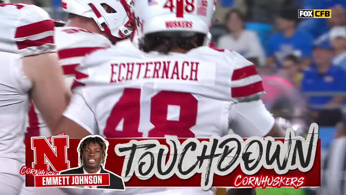 Emmett Johnson's got his 2nd TD of the night! Nebraska Football 📺: FOX