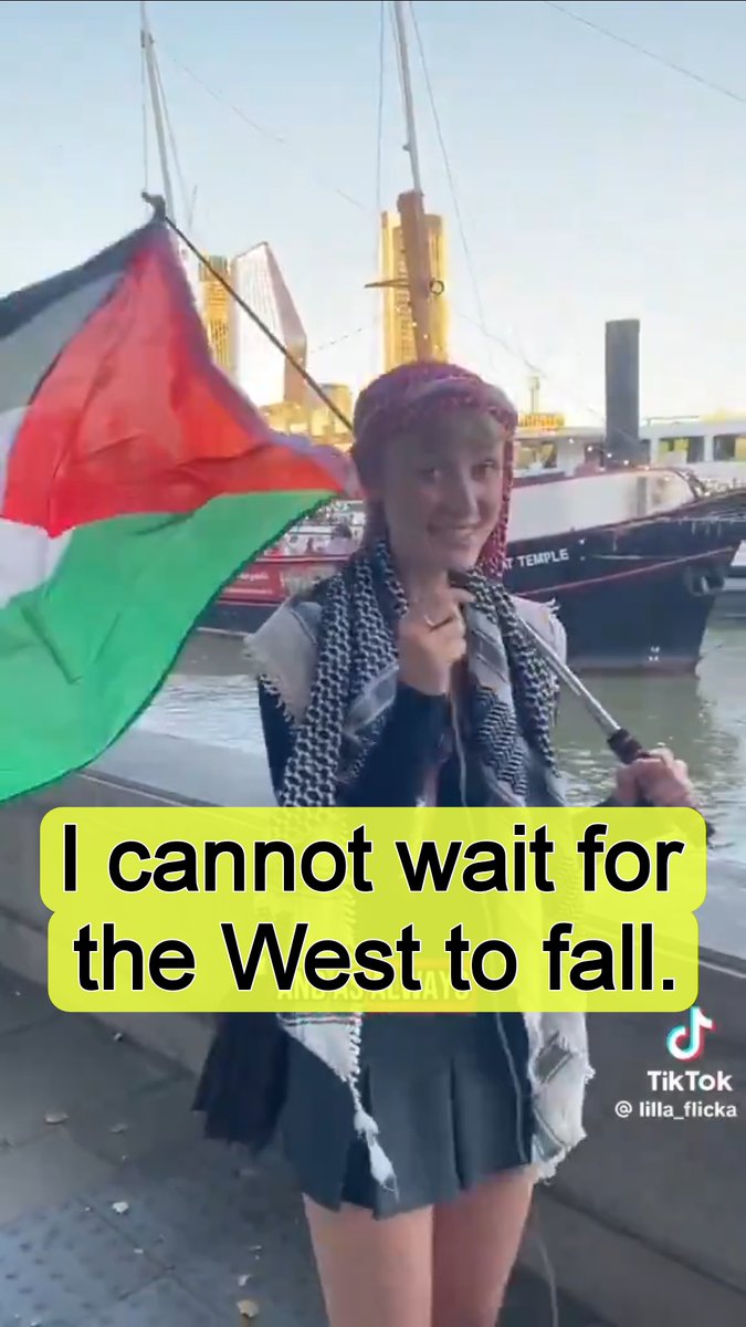 This British liberal chick says: "I can’t wait for the West to fall." What’s gonna happen to this liberal girl if the West actually falls?