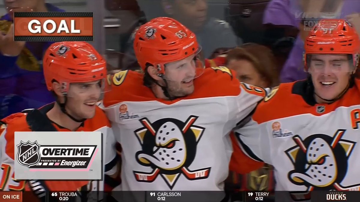 JACOB TROUBA'S THE OT HERO 🗣️ The Anaheim Ducks win it in Energizer overtime!