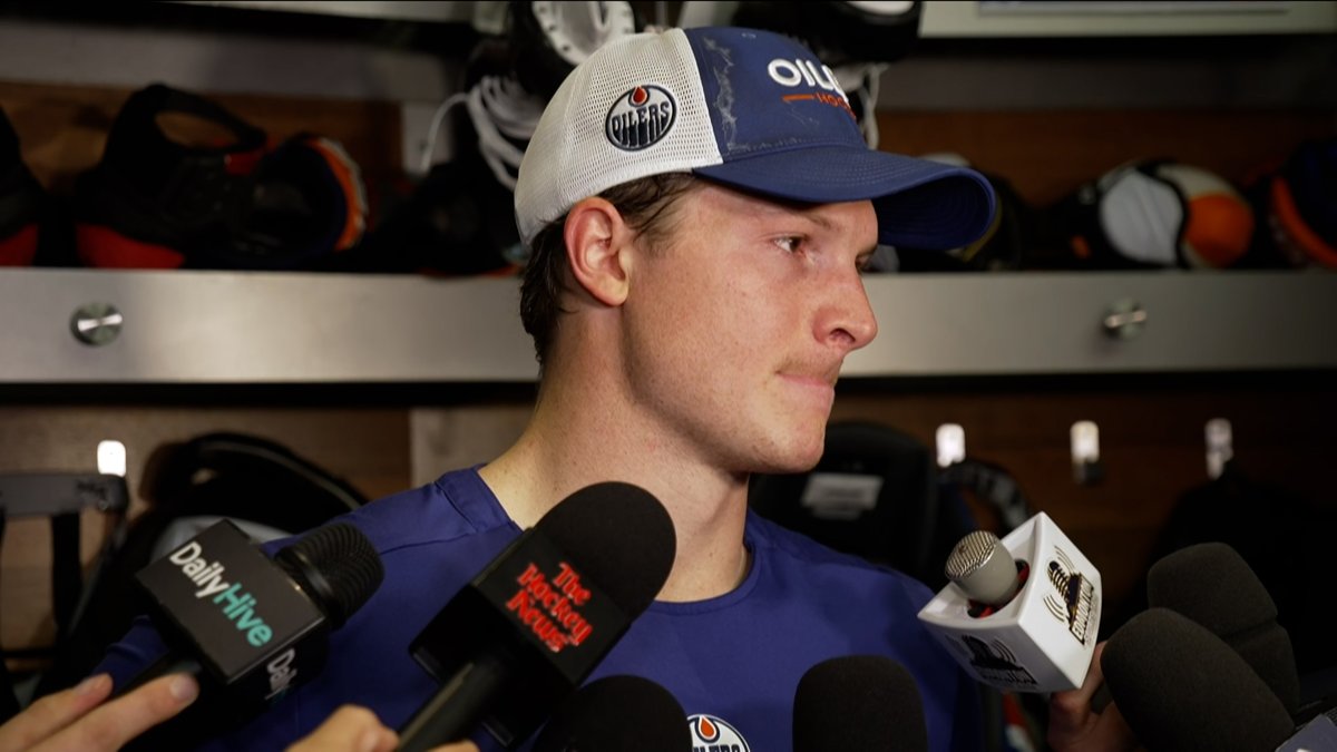 "We’ve got to get going." Trent Frederic shares his thoughts on the #Oilers defeat. Enterprise | #LetsGoOilers