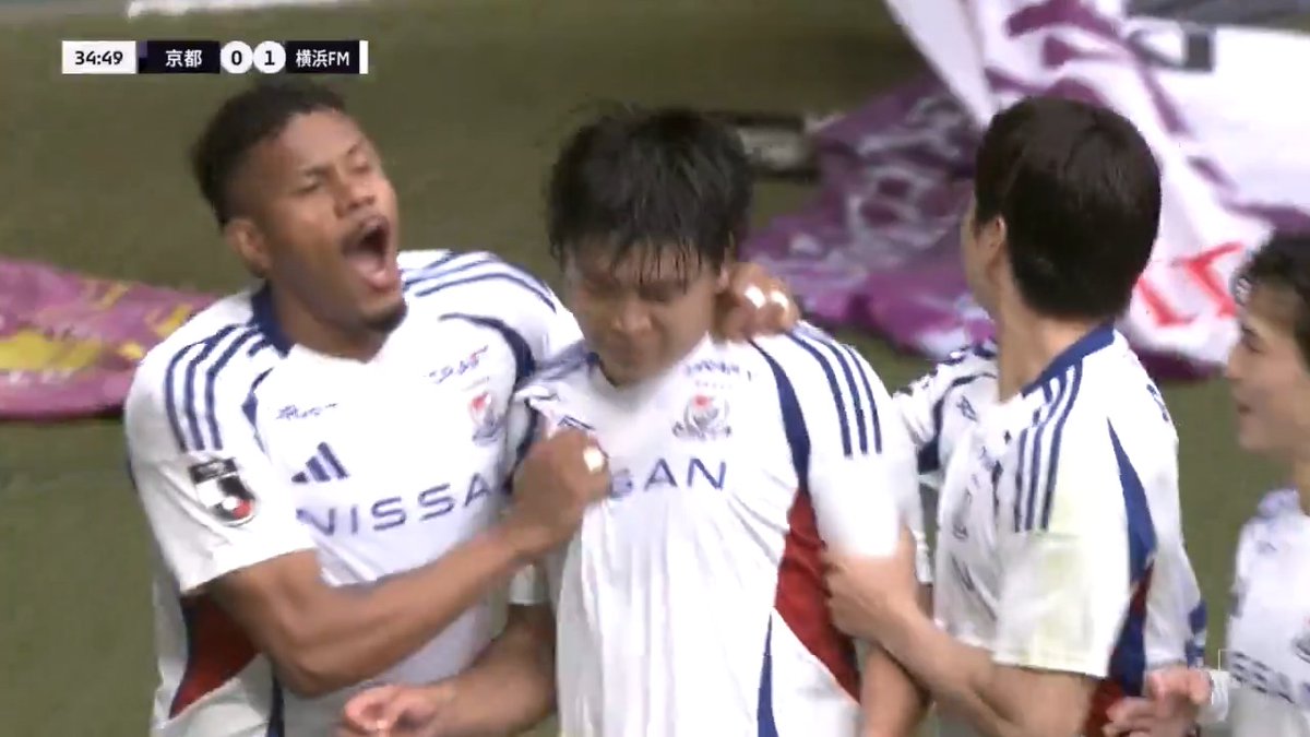 ジョルディ クルークスのFKに飛び込んだ谷村海那🔥 🎦 ゴール動画 🏆 明治安田Ｊ１リーグ 第36節 🆚 京都vs横浜FM 🔢 0-1 ⌚️ 35分 ⚽️ 谷村 海那（横浜FM） #Ｊリーグ