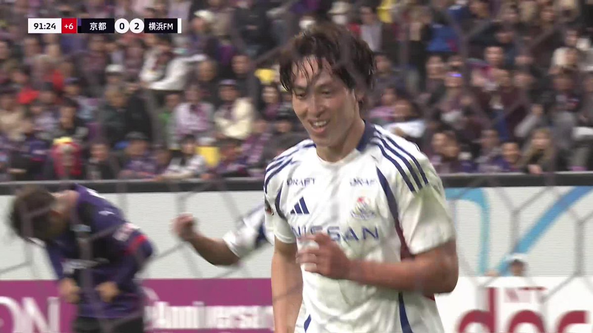J1残留を決定付けるダメ押しゴール‼️ 🎦 ゴール動画 🏆 明治安田J1リーグ 第36節 🆚 京都vs横浜FM 🔢 0-3 ⌚️ 90+2分 ⚽️ 植中 朝日(横浜FM) #Jリーグ
