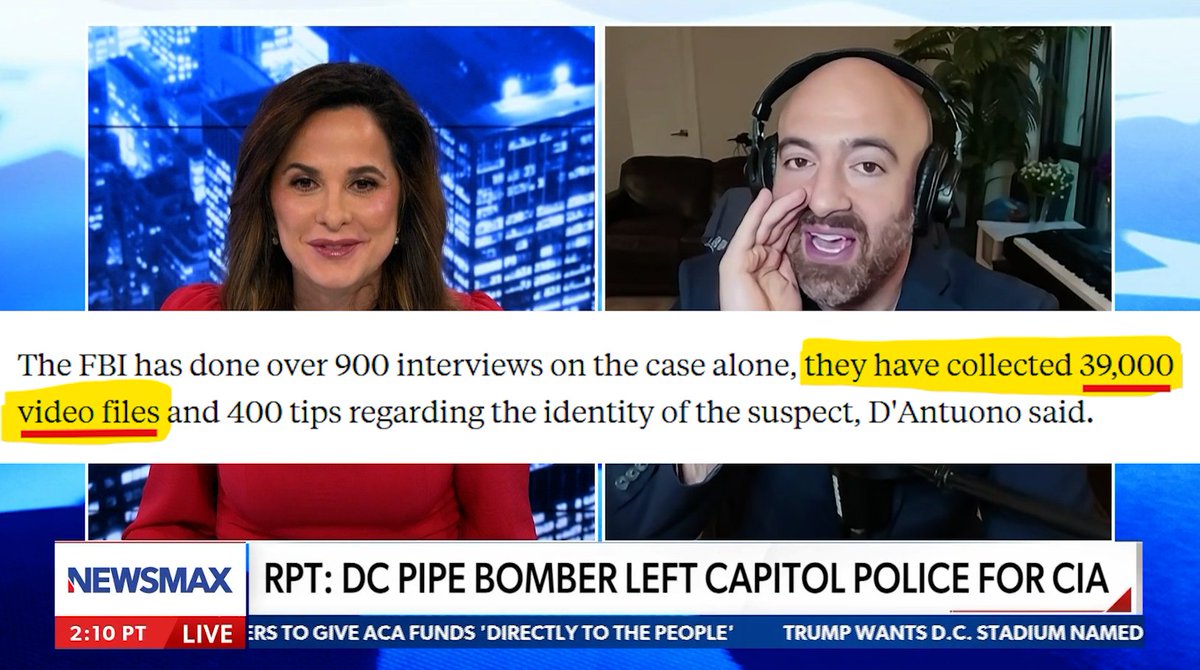 #1 easy no-brainer thing the FBI could do right now to help the J6 pipe bomb investigation: publish the 39,000 video files the FBI told ABC News it had collected on the case.