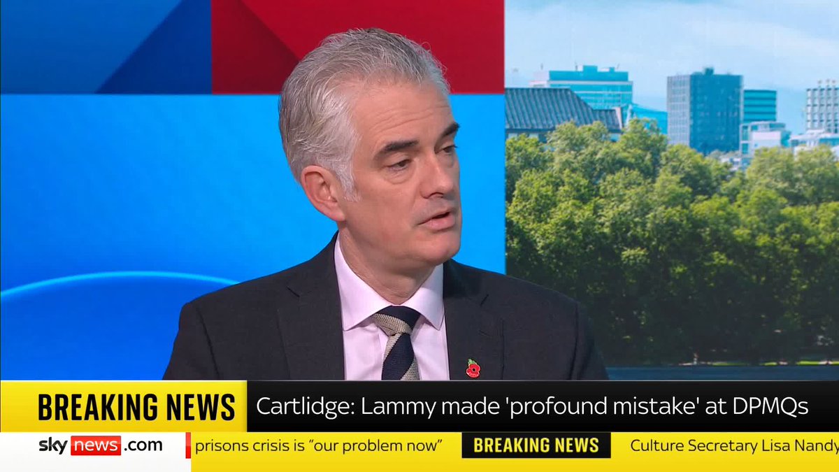 "He didn't answer the questions at all" Shadow Defence Secretary James Cartlidge says Lammy should be investigated for breaking ministerial code 📺 Sky 501, Virgin 602, Freeview 233 and YouTube
