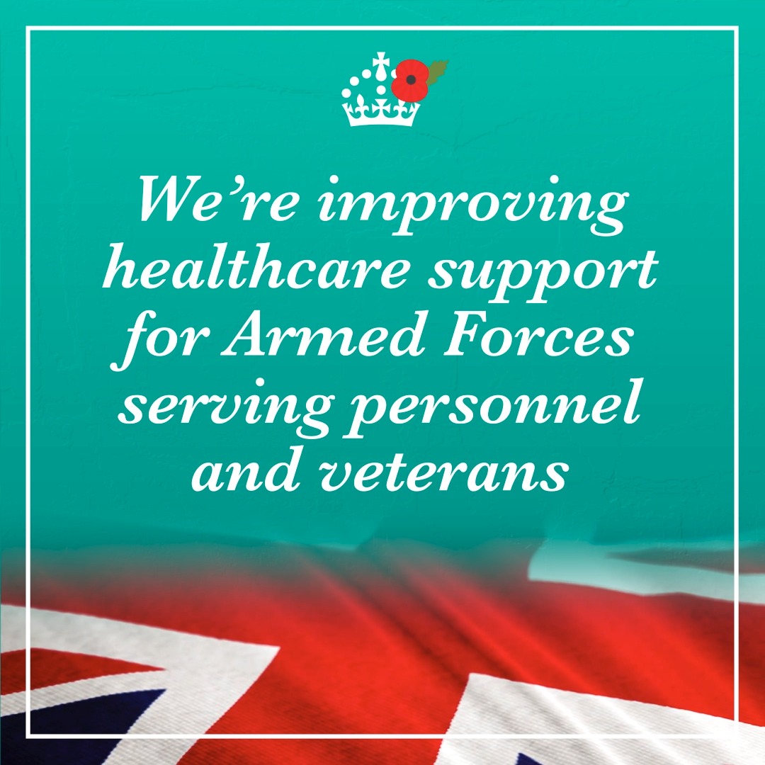 It is vital our Armed Forces community receive the best healthcare. Specialised training and a Veteran Aware programme will put tailored healthcare for serving personnel, veterans and their families at the core of the NHS. More: #RemembranceDay