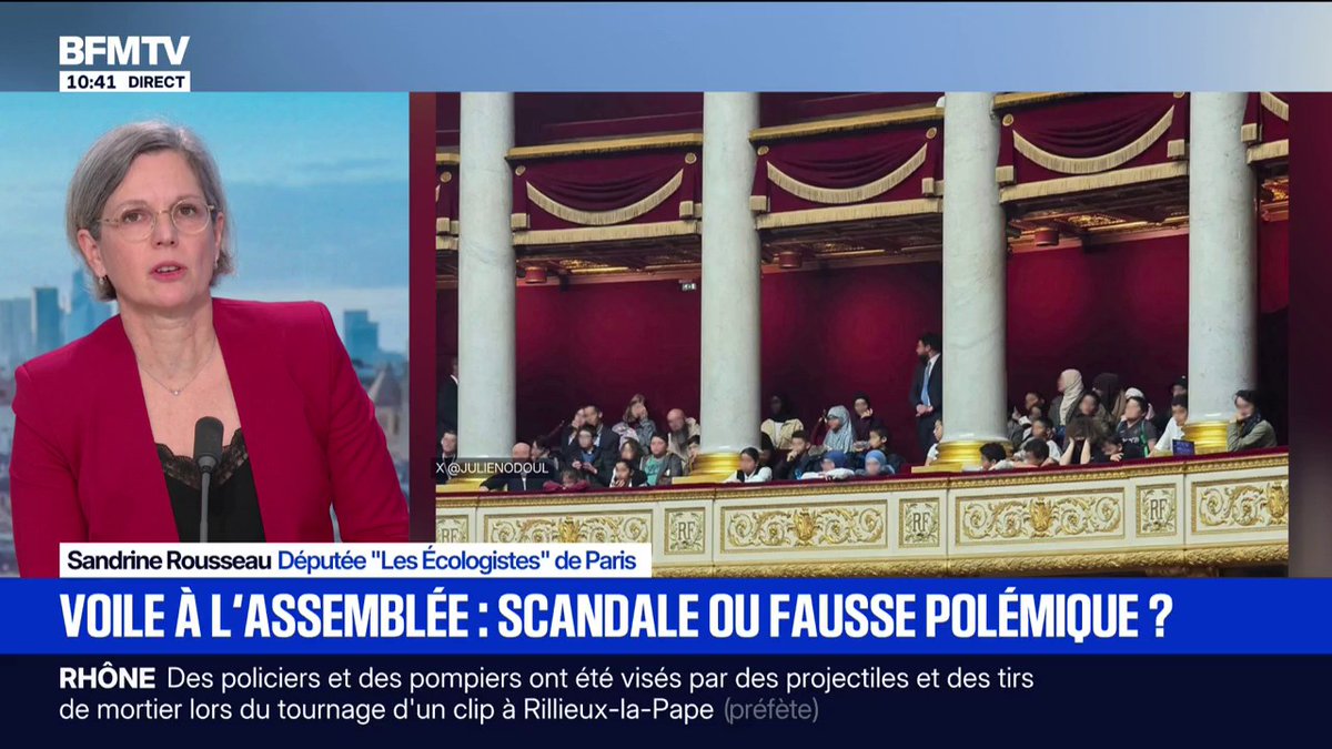 Jeunes filles voilées à l'Assemblée: Pour Sandrine Rousseau, "stigmatiser des enfants pour faire de la petite politique, c'est indigne"