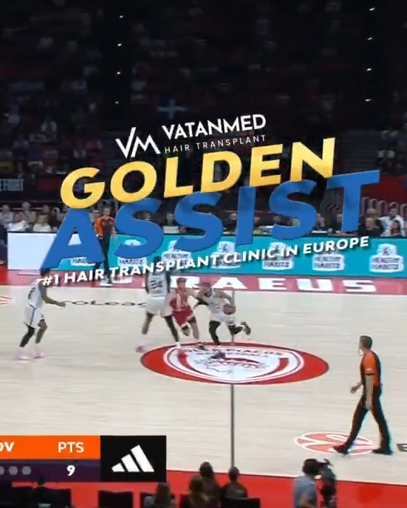 All the defense attention on him, yet Duane Washington Jr. finds Tyrique Jones The KK Partizan Mozzart Bet duo combined for the Round 9 VATANMED Hair Transplant Golden Assist 🥇