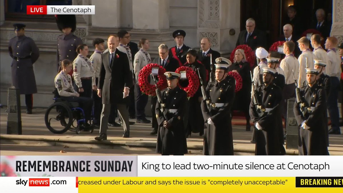 Prime Minister Sir Keir Starmer is joined by former and current political leaders at the Cenotaph for the Remembrance Sunday service 📺 Sky 501, Virgin 602, Freeview 233 and YouTube