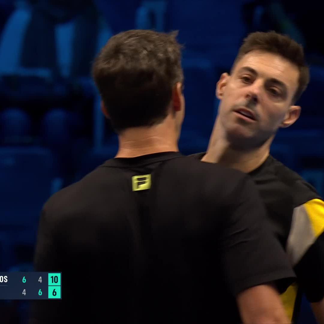 A winning start 🙌 Granollers &amp; Zeballos come through a tight first match against Krawietz &amp; Puetz, 6-4 4-6 10-6 #NittoATPFinals