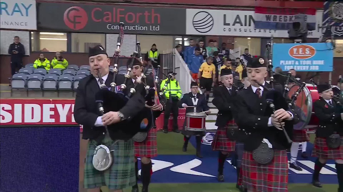 A remembrance service held at Dens Park prior to Dundee vs Rangers.