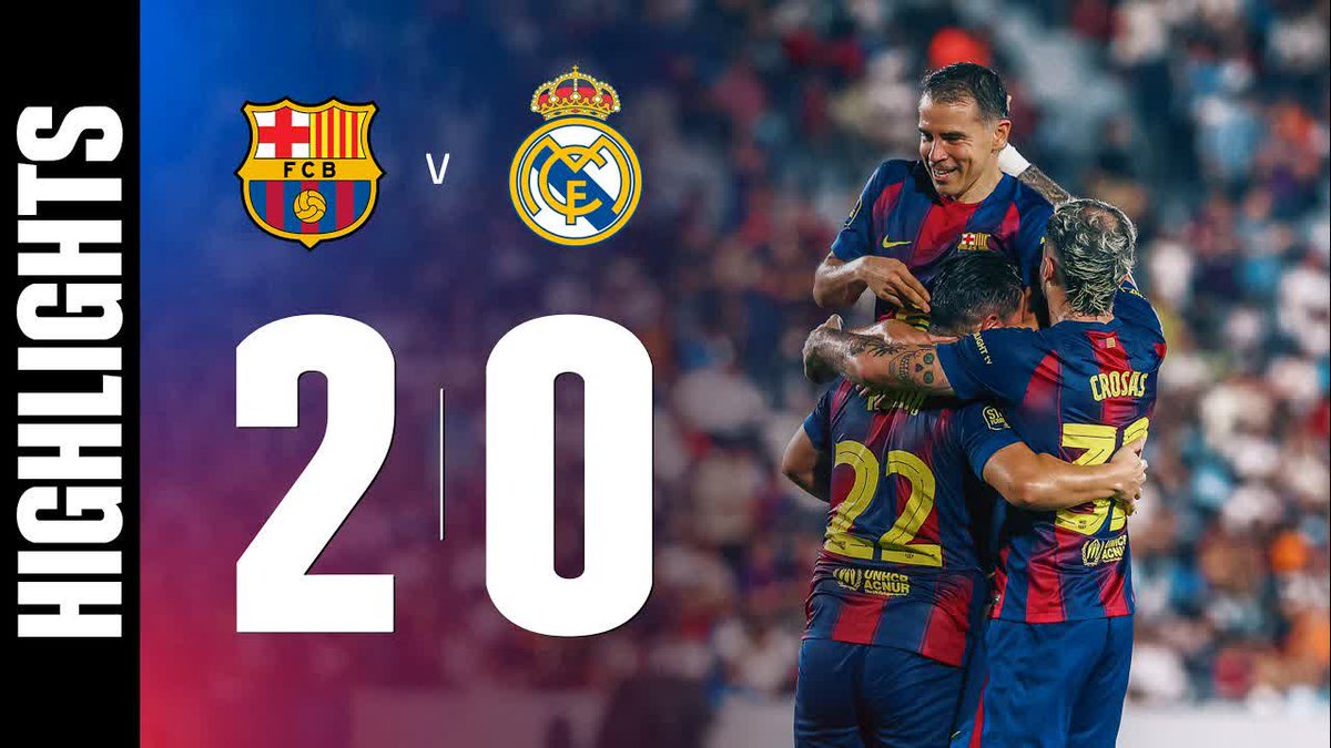 🍿 𝗛𝗜𝗚𝗛𝗟𝗜𝗚𝗛𝗧𝗦 🍿 Barça Legends 2️⃣ - 0️⃣ Real Madrid Leyendas