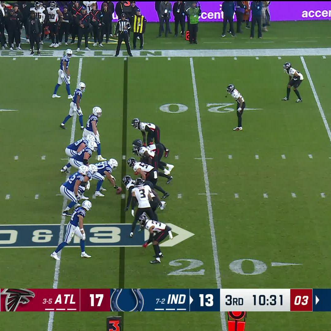 JAMES PEARCE JR AND JALON WALKER SACK FUMBLE AND RECOVERY NFLN | NFL+