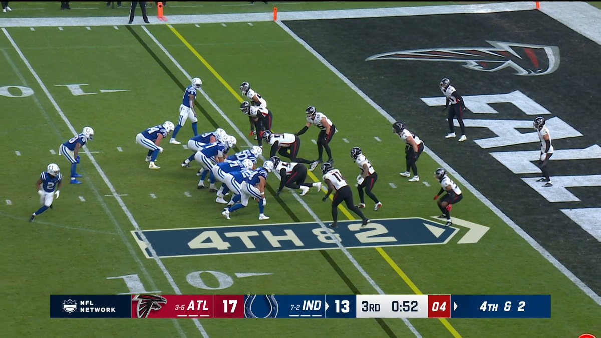 Big Falcons stop on 4th down! ATLvsIND on @NFLNetwork Also streaming on NFL+