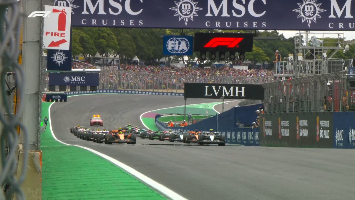 Lights out at Interlagos! 🇧🇷 Watch the race start 🎥 #F1 #BrazilGP
