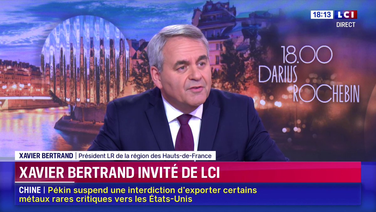 2027 : "Oui, je m'y prépare" confie Xavier Bertrand ▶️ Darius Rochebin