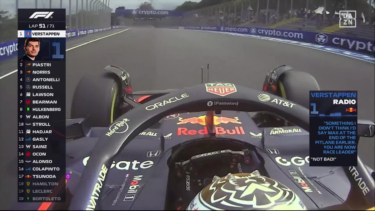 📻 "No pensaba que iba a decírtelo hoy, pero vas líder" 🤯🤯🤯 Gianpiero Lambiase ALUCINANDO con la remontada imposible que se está marcando Verstappen 👏👏👏 #BrasilDAZNF1 🇧🇷