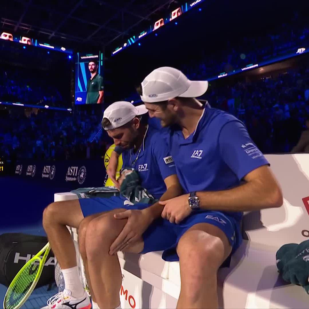 What a win at home means 🥹🇮🇹 Simone Bolelli #NittoATPFinals