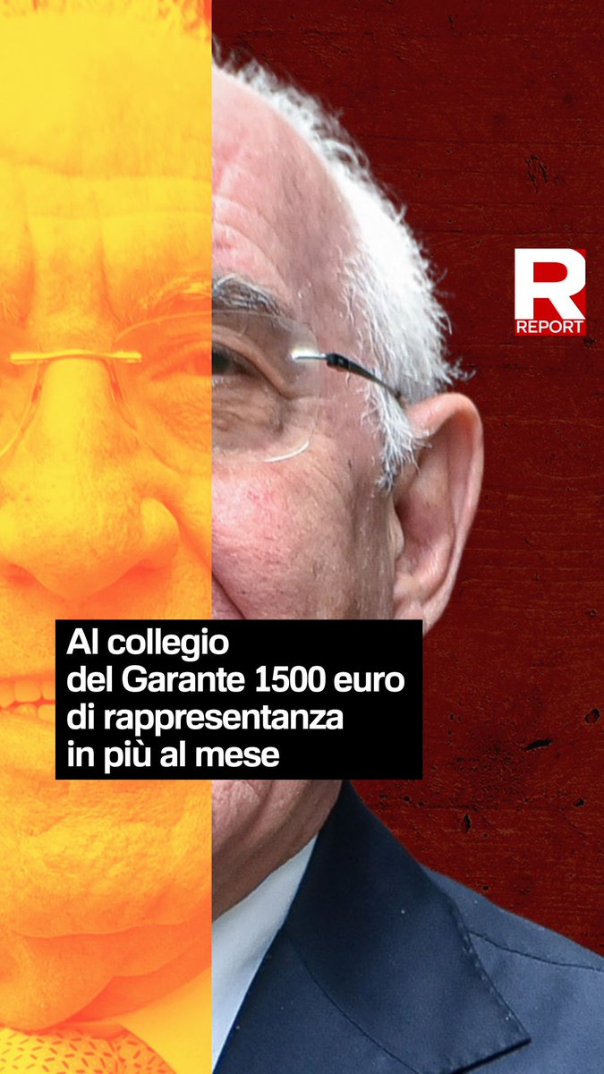 Il collegio del garante appena insediato, nel 2020, ha ricevuto un aumento delle spese di rappresentanza che passano da 3500 a 5000 euro, 1500 euro in più al mese. Segui #Report ora in diretta su #Rai3